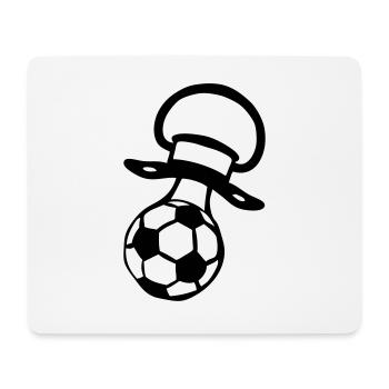 Fußball Schnuller Baby Lutscher 0 - Mousepad (Querformat) - Weiß - Vorne