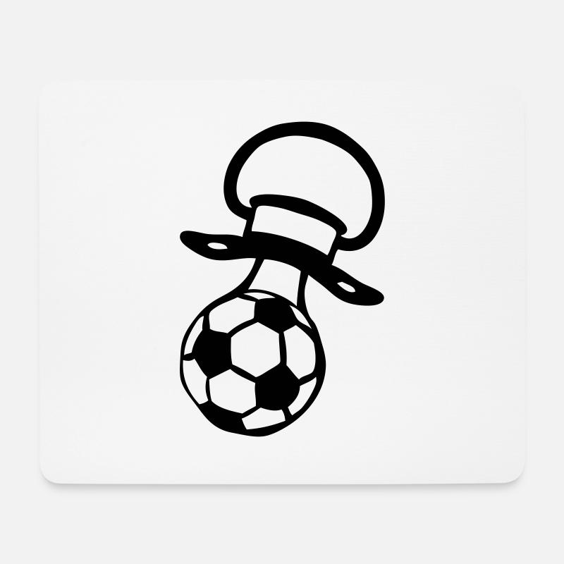 Fußball Schnuller Baby Lutscher 0 - Mousepad (Querformat) - Weiß
