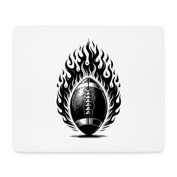 Vintage Football Kick in Flammen und Feuer - Mousepad (Querformat) - Weiß - Vorne