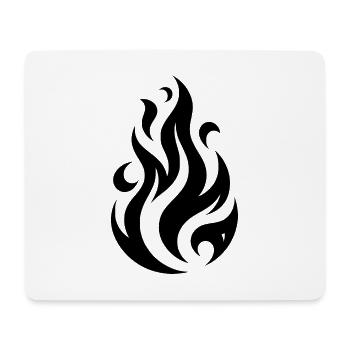 Tribal Tattoo Flammen Feuer Illustration Design - Mousepad (Querformat) - Weiß - Vorne