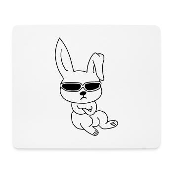 Cool Rabbit - Mouse Pad (horizontal) - white - Front