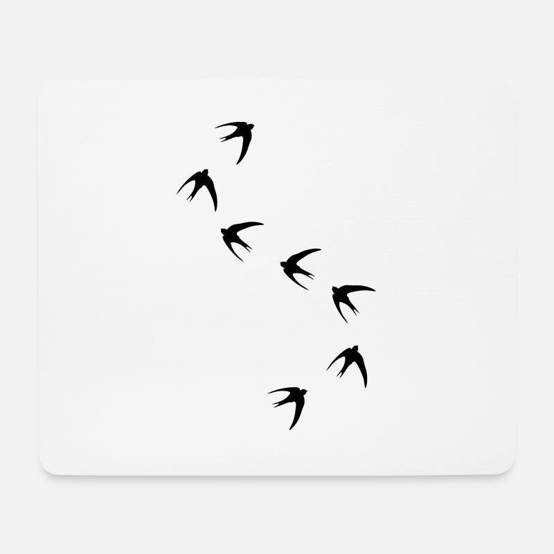 Vögel im Flug - Mousepad (Querformat) - Weiß