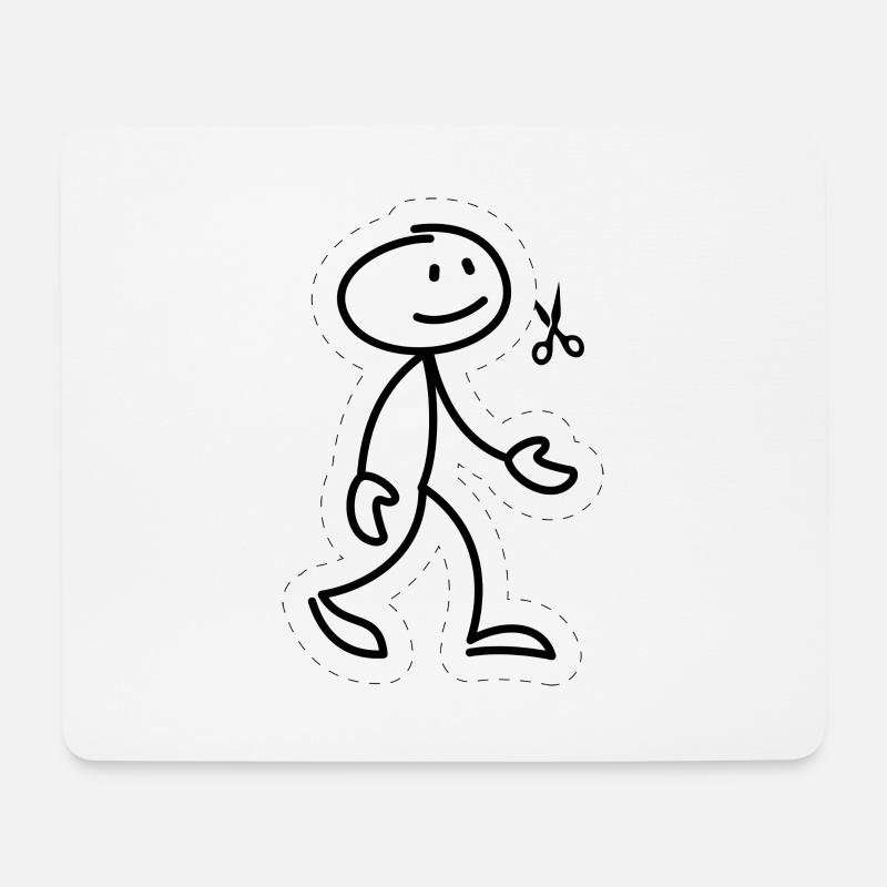 Stick Figure | Stick figures to cut out - Mouse Pad (horizontal) - white