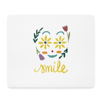 Julibel / Smile Abstract face laugh - Mouse Pad (horizontal) - white - Front