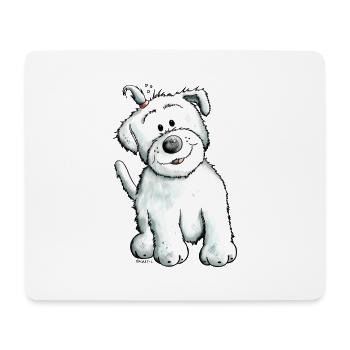 Cute Malteser - Mouse Pad (horizontal) - white - Front
