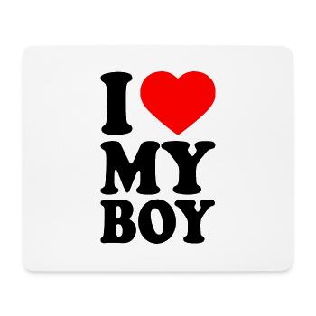 I love my boy - Mouse Pad (horizontal) - white - Front
