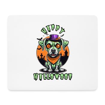 Happy Hallowoof Halloween Dog - Mouse Pad (horizontal) - white - Front