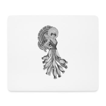 Viktorianische Tänzerin mit Federfächer - Mousepad (Querformat) - Weiß - Vorne