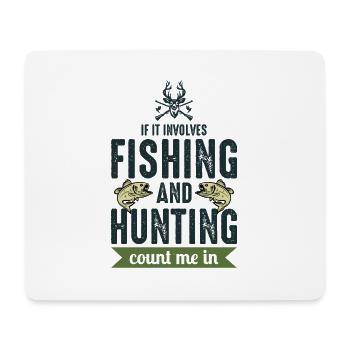 Angeln Papa Fisch Outdoor Jagd Jäger Lustig - Mousepad (Querformat) - Weiß - Vorne