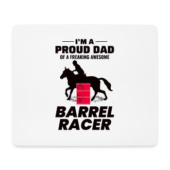 Barrel Racer Pferderennen Rodeo Papa Vatertag - Mousepad (Querformat) - Weiß - Vorne