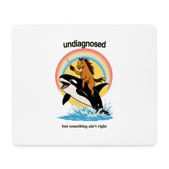 Pony on Orca – Absurd Chaos - Mouse Pad (horizontal) - white - Front