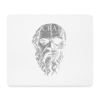Socrate demi-crâne portrait design - Tapis de souris (format paysage) - blanc - Devant