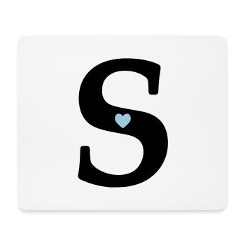 Buchstabe S Anfangsbuchstabe - Mousepad (Querformat) - Weiß - Vorne