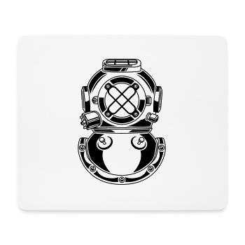 plongée casque scuba apnoe symbole - Tapis de souris (format paysage) - blanc - Devant