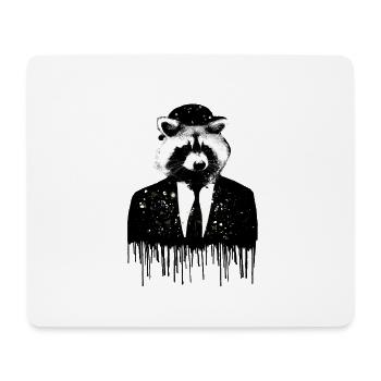 raccoon,bear,graffiti,painting,suit - Mouse Pad (horizontal) - white - Front