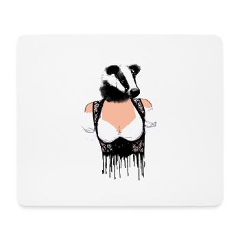 dachs ,dirndl,stinktier,volksfest - Mousepad (Querformat) - Weiß - Vorne