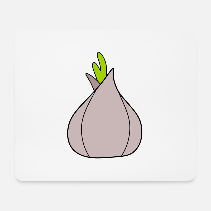 Zwiebel Gemüse vegan - Mousepad (Querformat) - Weiß