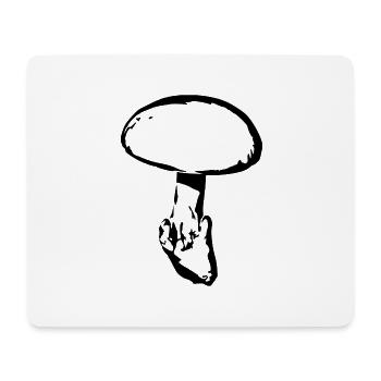 Champignon noir, cueillette de champignons - Tapis de souris (format paysage) - blanc - Devant