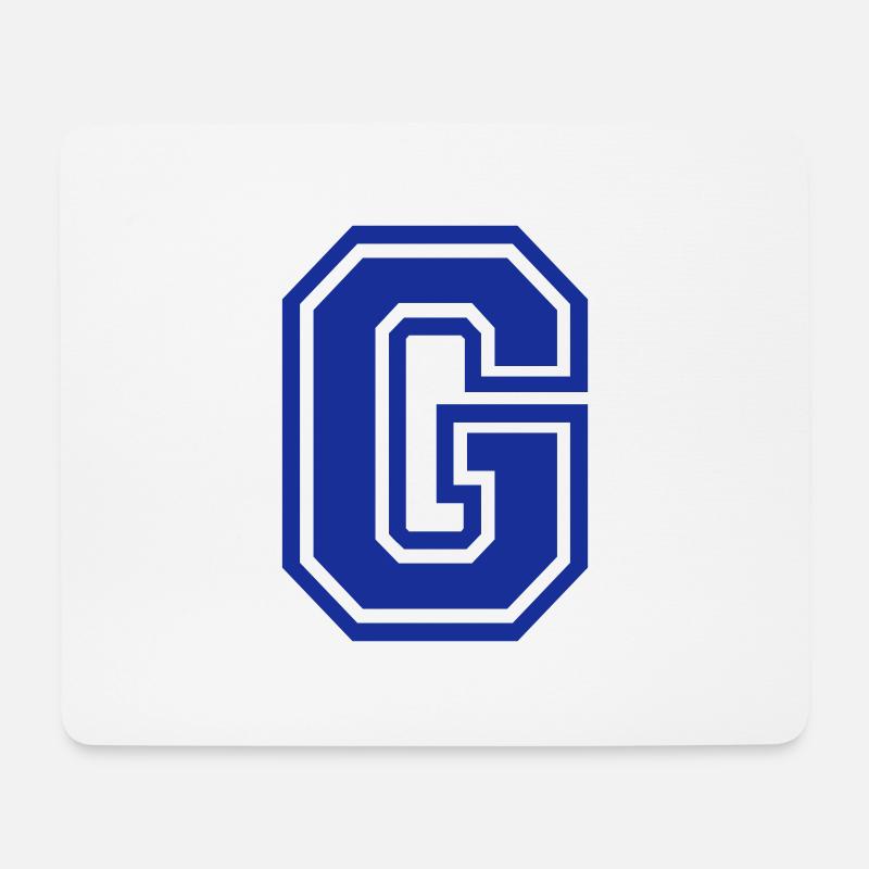 Buchstabe G - Mousepad (Querformat) - Weiß