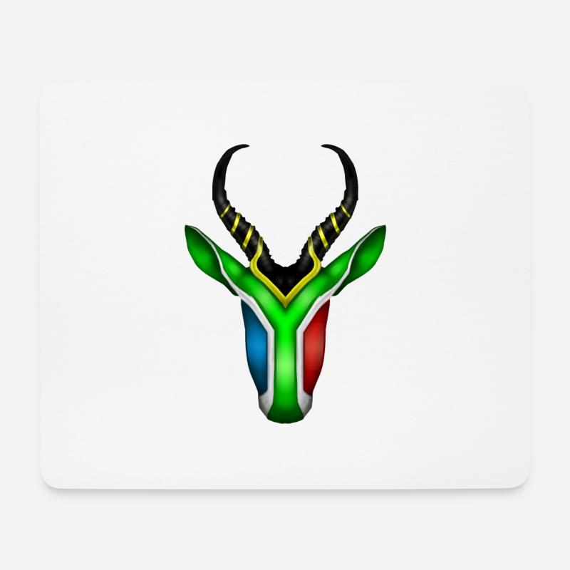 South African Springbok 2 - Mouse Pad (horizontal) - white