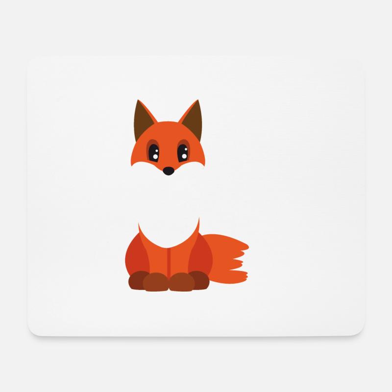 Fuchs - Mousepad (Querformat) - Weiß