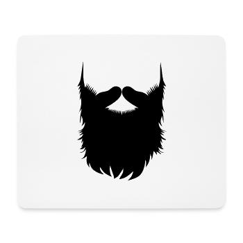 Hipster Beard Vector - Mousepad (Querformat) - Weiß - Vorne
