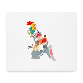 Bremen Town Musicians by Cheerful Madness!! - Mouse Pad (horizontal) - white - Front