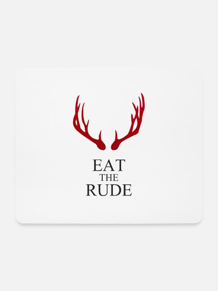 Hannibal - Eat the rude - Mousepad (Querformat) - Weiß