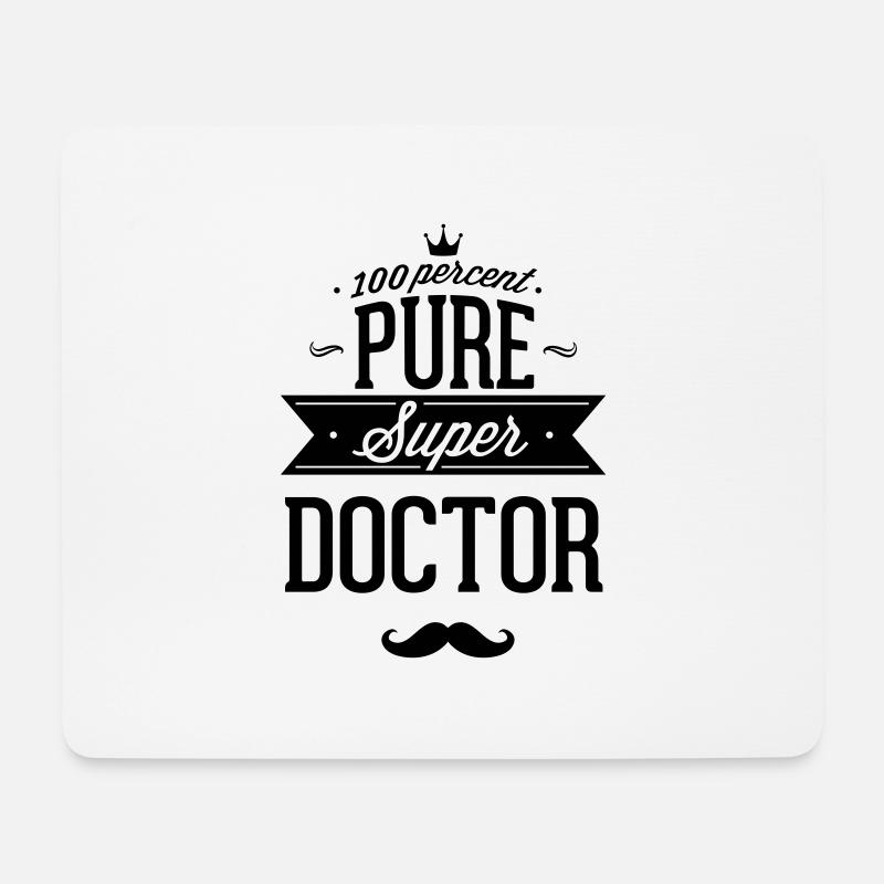 100% Doktor - Mousepad (Querformat) - Weiß