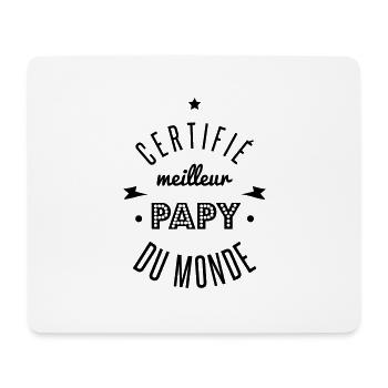 certifié meilleur papy - Tapis de souris (format paysage) - blanc - Devant