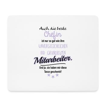 Beste Chefin Tasse - Mousepad (Querformat) - Weiß - Vorne