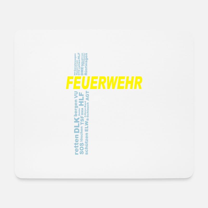 Feuerwehr Shirt mit deinem eigenen Stadtnamen - Mousepad (Querformat) - Weiß