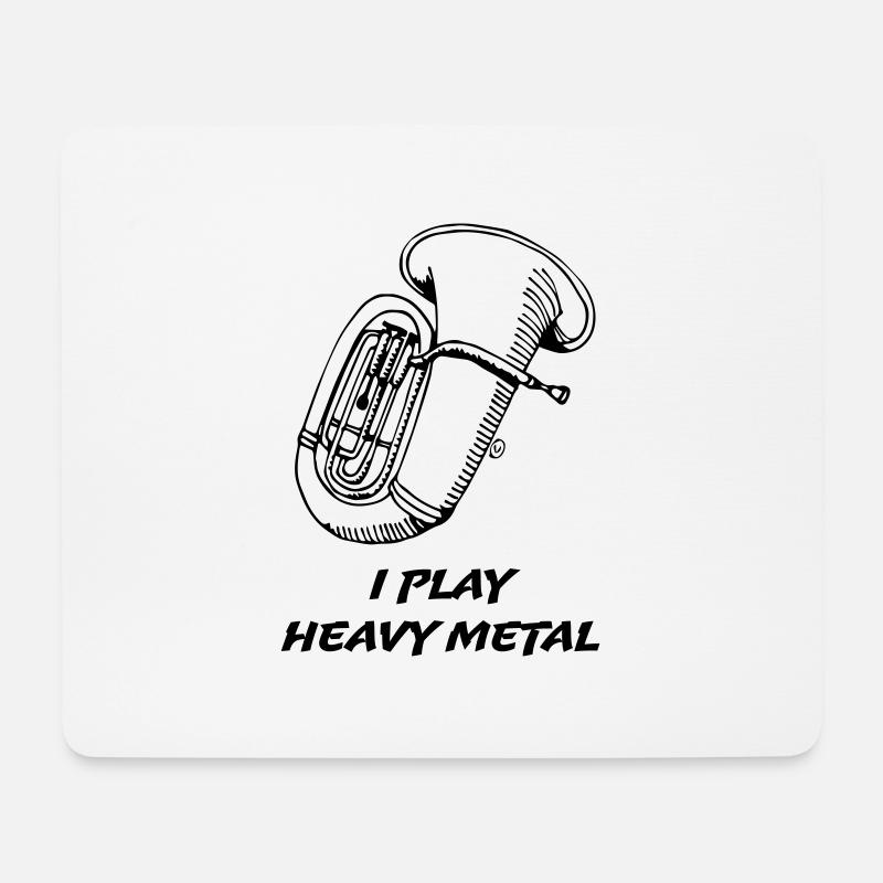 I Play Heavy Metal - Mousepad (Querformat) - Weiß