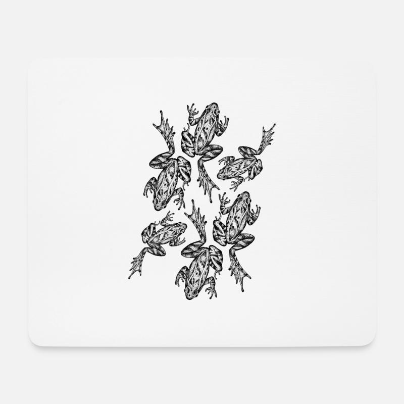 Frosch - Mousepad (Querformat) - Weiß