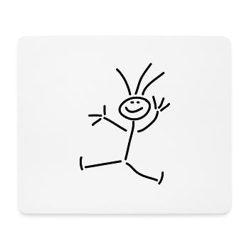 maennchen__winken_1c - Mousepad (Querformat) - Weiß - Vorne