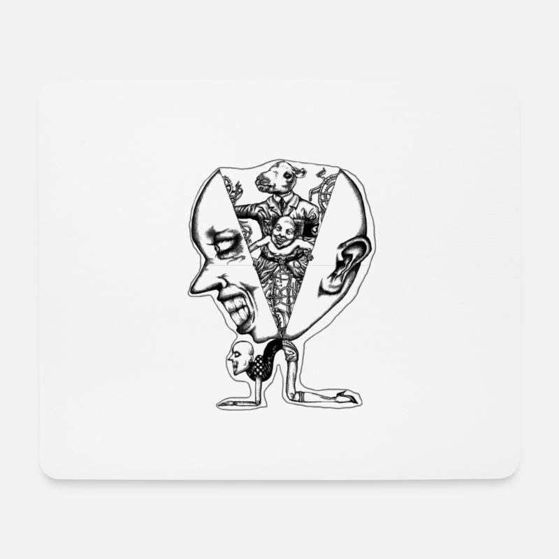 Momotaro - transparent - Mouse Pad (horizontal) - white