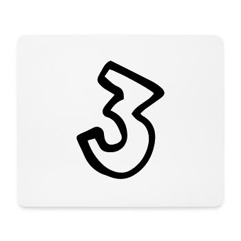 3, Geburtstag, Jubiläum, Jahrestag, - Mousepad (Querformat) - Weiß - Vorne