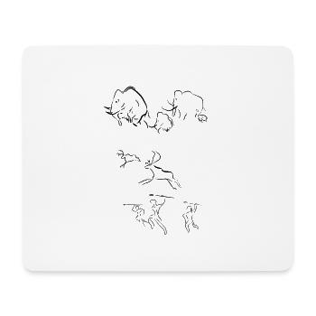 Steinzeit - Mousepad (Querformat) - Weiß - Vorne