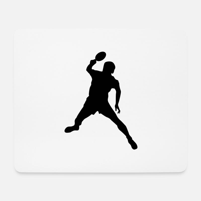 Table tennis male de - Mousepad (Querformat) - Weiß