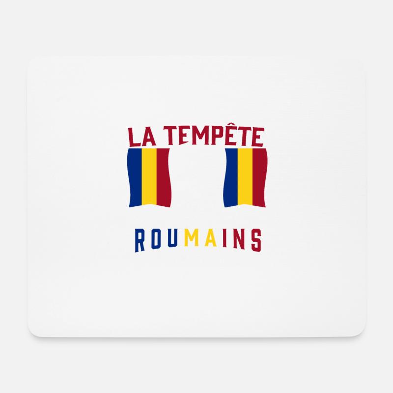 Tempête Roumains - Tapis de souris (format paysage) - blanc