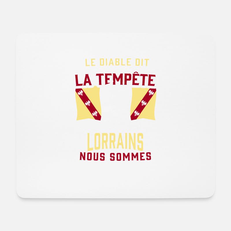 Tempête Lorrains - Tapis de souris (format paysage) - blanc