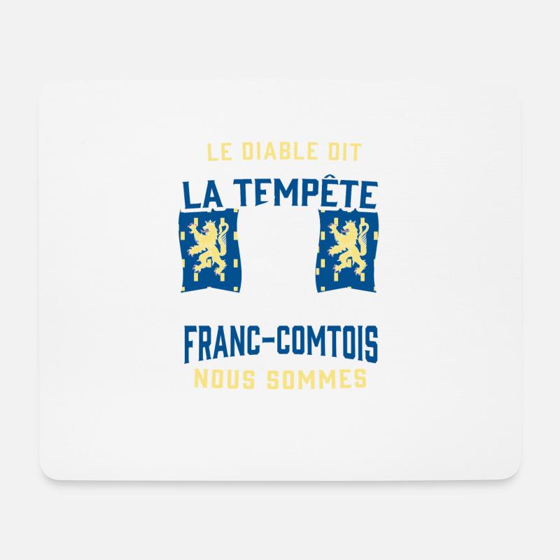 Tempête Franc-Comtois - Tapis de souris (format paysage) - blanc