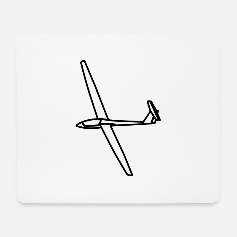 Segelflugzeug LS4 Geschenk - Mousepad (Querformat) - Weiß