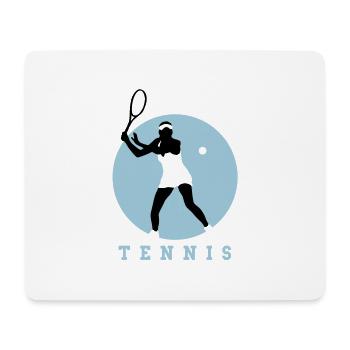 tennisspielerin_01_a_2c - Mouse Pad (horizontal) - white - Front