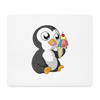 Summer cartoon penguin - Mouse Pad (horizontal) - white - Front