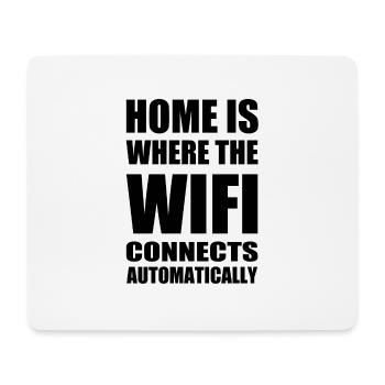 Wifi maison noir - Tapis de souris (format paysage) - blanc - Devant