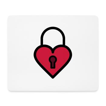 Padlock, love lock - Mouse Pad (horizontal) - white - Front
