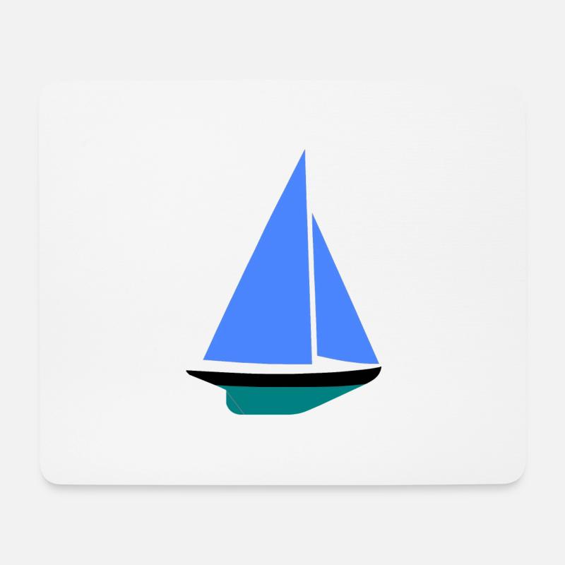 Segelboot - Mousepad (Querformat) - Weiß