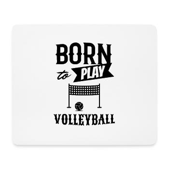 Né pour jouer au volleyball w - Tapis de souris (format paysage) - blanc - Devant