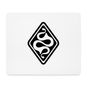 Latene Celtic symbol black white - Mouse Pad (horizontal) - white - Front
